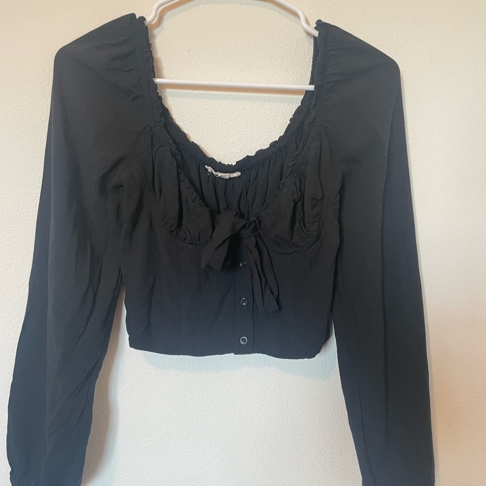 PacSun Black Long Sleeve Blouse